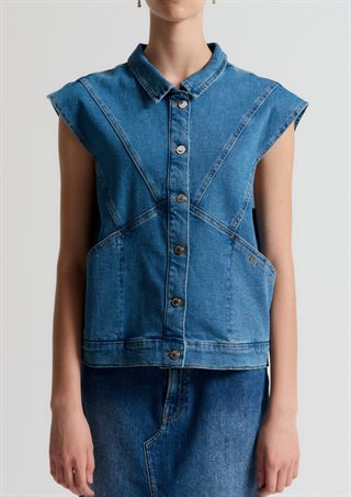 Ivy - Lulu Vest - Wash Vigo - Denim Blue